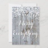 Geloof Rustisch Hood Sparkle Stars Kerstmis Feestdagenkaart (Achterkant)