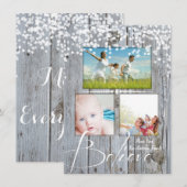 Geloof Rustisch Hood Sparkle Stars Kerstmis Feestdagenkaart (Voorkant / Achterkant)