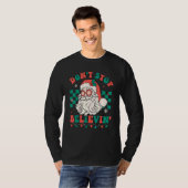 Geloof Santa Bril Groovy Retro Kerstmis T-shirt (Voorkant volledig)