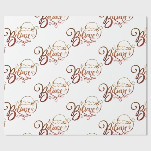 Geloof Santa Claus Cadeaupapier (Vlak)