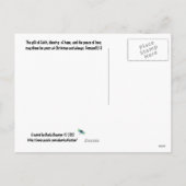 Geloof---------Santa en zijn rendier Feestdagenkaart (Achterkant)