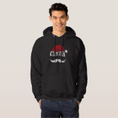 Geloof Santa Hat Snor Grappige Kerstkleding Hoodie (Voorkant volledig)