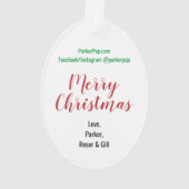 Geloof - Santa Ornament met honden (achterkant)