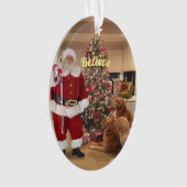 Geloof - Santa Ornament met honden (voorkant)