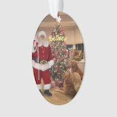 Geloof - Santa Ornament met honden (voorkant)