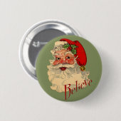 Geloof Santa Ronde Button 5,7 Cm (Voorkant /achterkant)