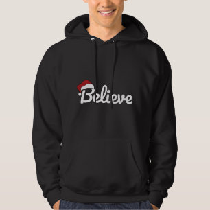 Geloof Santa Schattige Kerstmis Hoodie