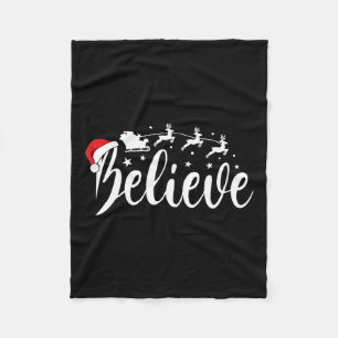 Geloof Santa Xmas Pyjama Fun Christmas Vibes Manne Fleece Deken