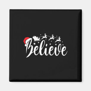 Geloof Santa Xmas Pyjama Fun Christmas Vibes Manne Magneet