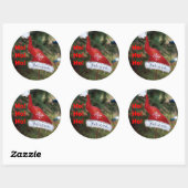Geloof Santa's rood wit Pet Ronde Sticker (Vel)
