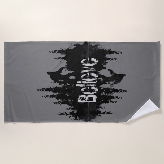 Geloof Sasquatch Bigfoot Legend kunst Strandlaken (Voorkant)