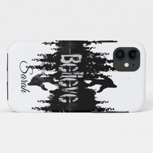 Geloof Sasquatch Legend Bigfoot Art Case-Mate iPhone Case (Achterkant (horizontaal))