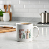 Geloof Schattige Kleurrijke Bijbelverzen Typografi Koffiemok