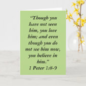 "Geloof" Schriftuurlijk Wenskaart Kaart (Gele Bloem)