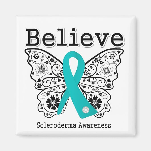Geloof Scleroderma Awareness Magneet (Voorkant)
