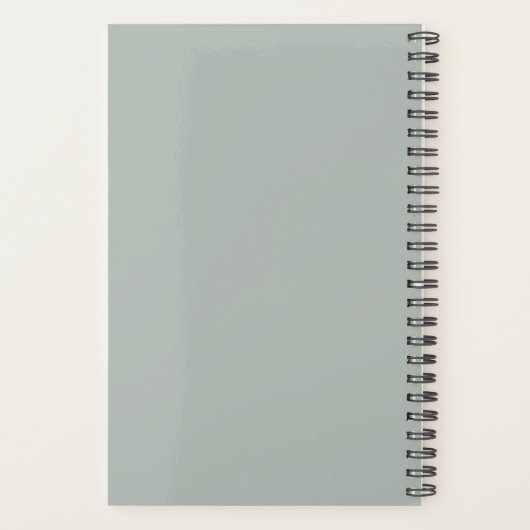 Geloof Script 2024 Naam Monogram Initiaal Sage Planner (Achterkant)