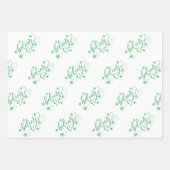 Geloof script | Classy Holiday Snowflake Flourish Inpakpapier Vel (Voorkant 2)