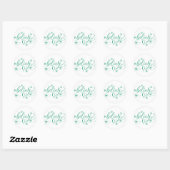 Geloof script | Eenvoudige feestdag Snowflake Flou Ronde Sticker (Vel)