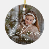 Geloof script | Foto Keramisch Ornament (Voorkant)