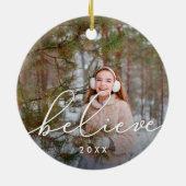 Geloof script | Foto Keramisch Ornament (Achterkant)