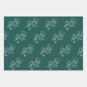 Geloof script | Moody Jewel Tone Holiday Floure Inpakpapier Vel (Voorkant)