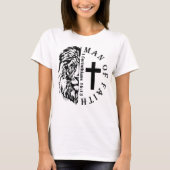Geloof Shirt, Man van Geloof Christelijk Boho T-shirt (Voorkant)