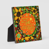 Geloof  Sinaasappel Geel Bloemen Bumblebee Irelyn Fotoplaat (Voorkant)