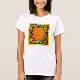 Geloof Sinaasappel Geel Bloemen Bumblebee Irelyn T-shirt