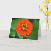 Geloof Sinaasappel Zinnia Flower Garden Note Kaart (Gele Bloem)