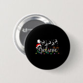 Geloof Sinterklaas Geloof Kerstmis Matching Pyjama Ronde Button 5,7 Cm (Voorkant /achterkant)