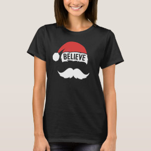 Geloof Sinterklaas Hoed Muts Witte Snor Familie Ke T-shirt