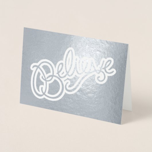 Geloof slogan text grafisch folie kaarten (Voorkant)