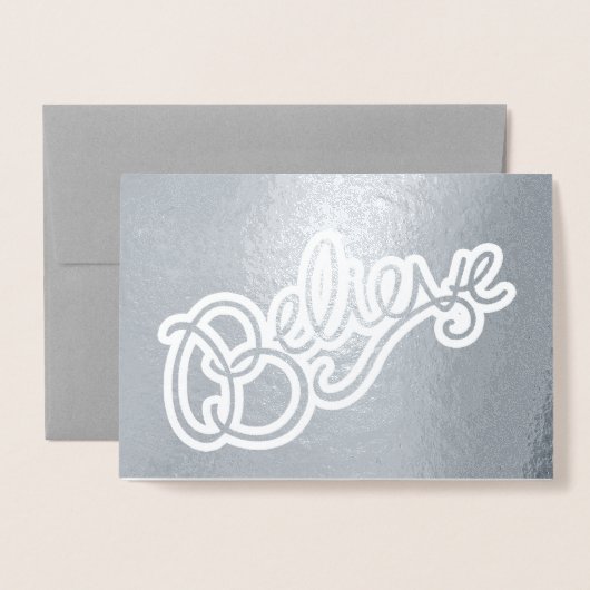 Geloof slogan text grafisch folie kaarten (Voorkant met envelop)