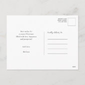 GELOOF | Sneeuwlandschap met winterkardinaal vogel Feestdagenkaart (Achterkant)