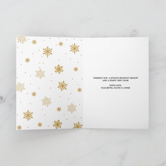 Geloof Sneeuwvlokken | Gevouwen Wenskaart van de Feestdagen Kaart (Binnen)