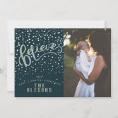 Geloof Snow Photo Holiday Card Feestdagenkaart (Voorkant)