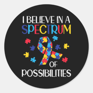 Geloof spectrummogelijkheden Autisme Awareness me Ronde Sticker