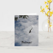 Geloof! - Spin Notecard Kaart (Gele Bloem)