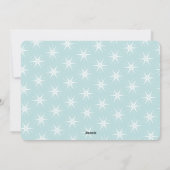 Geloof Star Aqua Blue Calligrafie kerstfoto Feestdagenkaart (Achterkant)