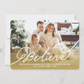 Geloof Star Calligrafie Religieuze kerstfoto Feestdagenkaart (Voorkant)