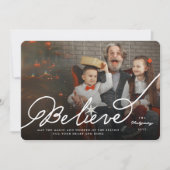 Geloof Star Calligrafie Religieuze kerstfoto Feestdagenkaart (Voorkant)