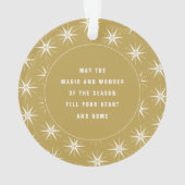 Geloof Star Calligrafie Religieuze kerstfoto Ornament (achterkant)