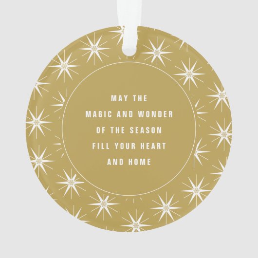 Geloof Star Calligrafie Religieuze kerstfoto Ornament (achterkant)