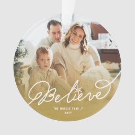 Geloof Star Calligrafie Religieuze kerstfoto Ornament