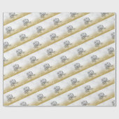 Geloof Star Gold Ombre kerstfoto Holiday Cadeaupapier (Vlak)