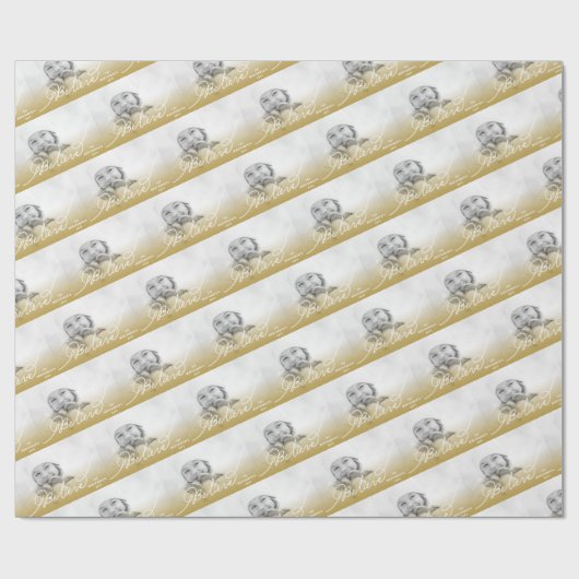 Geloof Star Gold Ombre kerstfoto Holiday Cadeaupapier (Vlak)