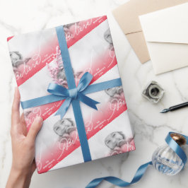 Geloof Star Red Ombre kerstfoto Holiday Cadeaupapier