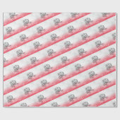 Geloof Star Red Ombre kerstfoto Holiday Cadeaupapier (Vlak)