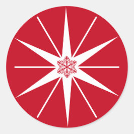 Geloof Star Stylish Elegant Red Holiday Sticker