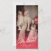 Geloof Ster Calligrafie Religieus Kerst Foto Feestdagenkaart (Voorkant)